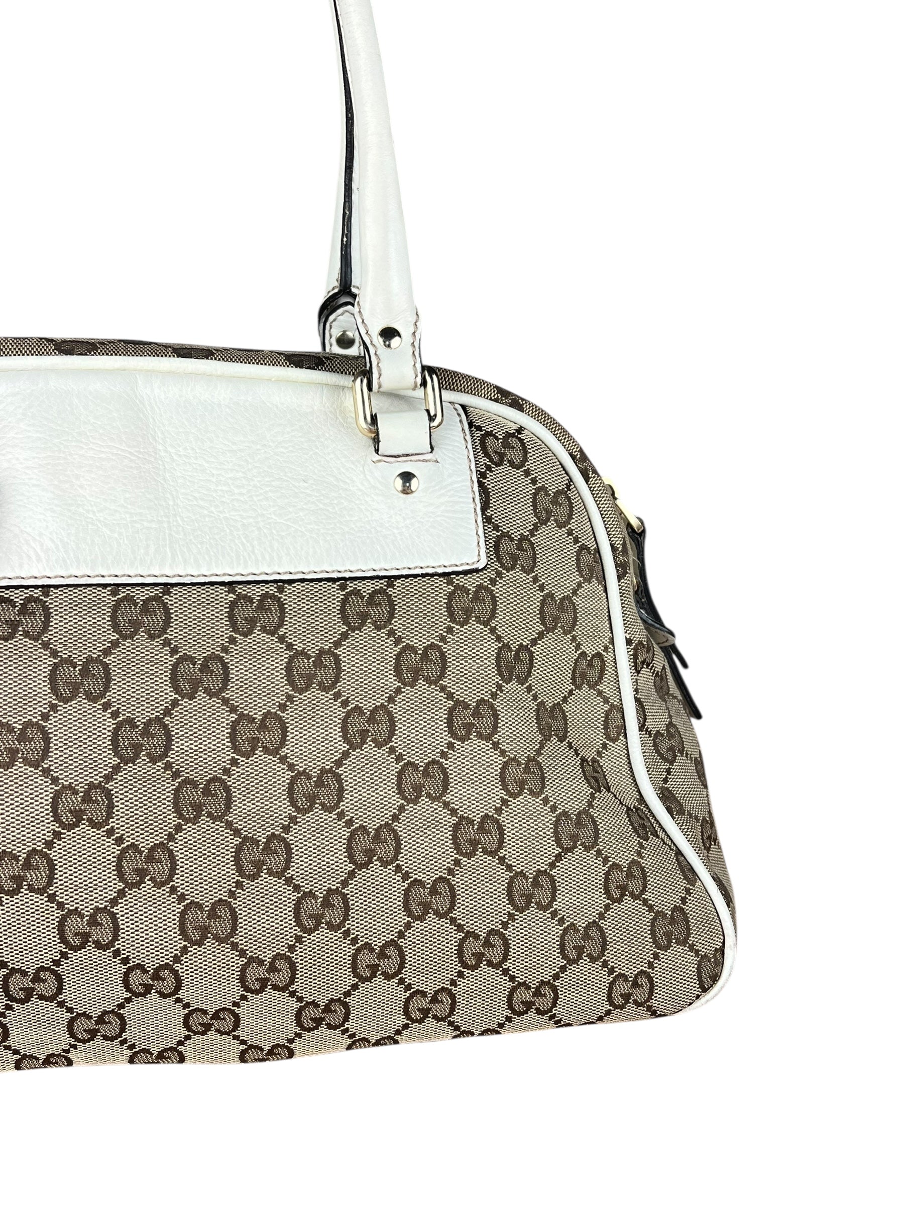 Gucci GG Canvas Trophy Boston Bag