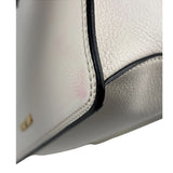 Miu Miu White Madras Ornate Crystal Jeweled Buckle Two-Way Bag