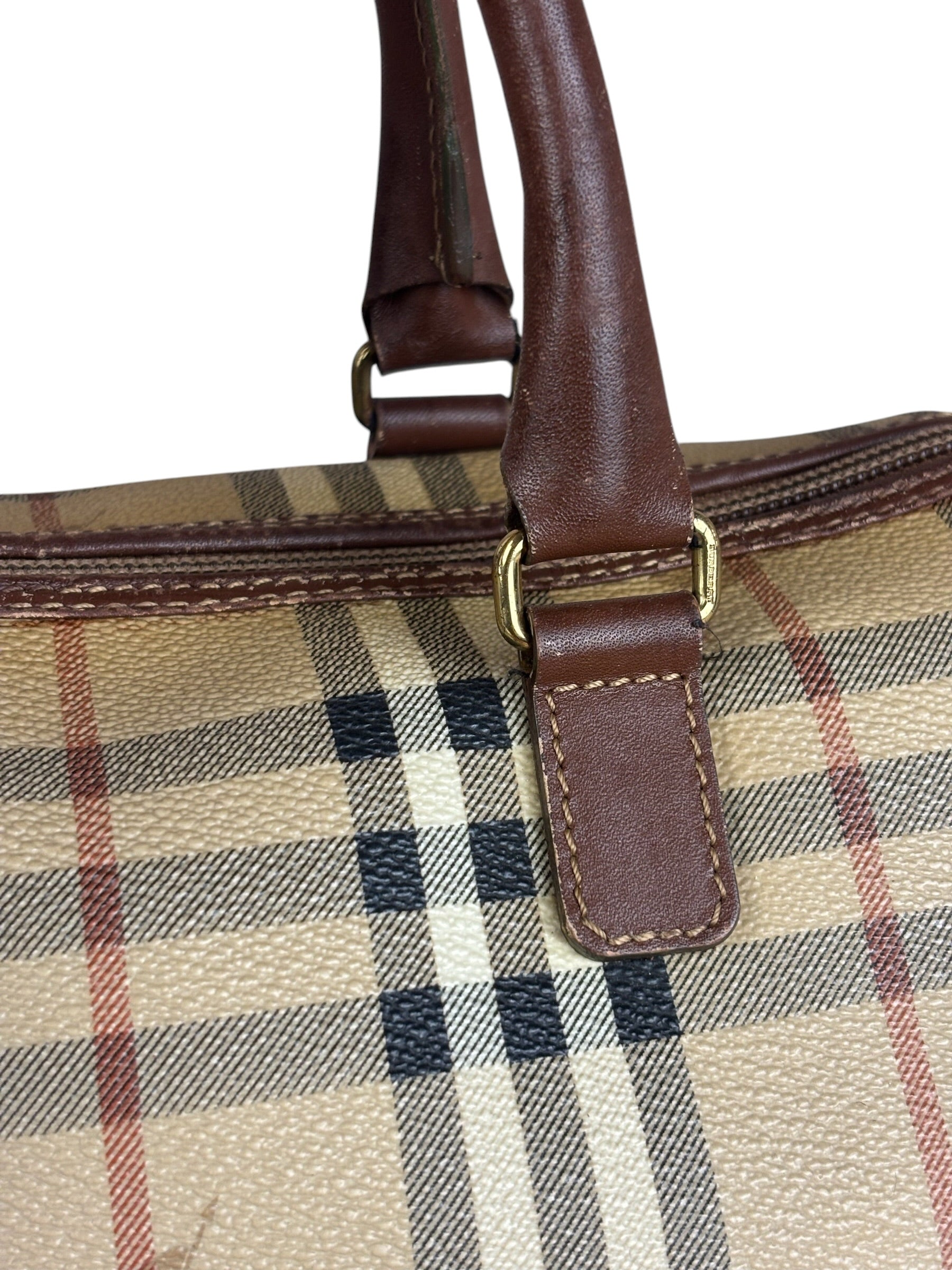 Burberry Vintage Haymarkert House Mini Boston Handbag