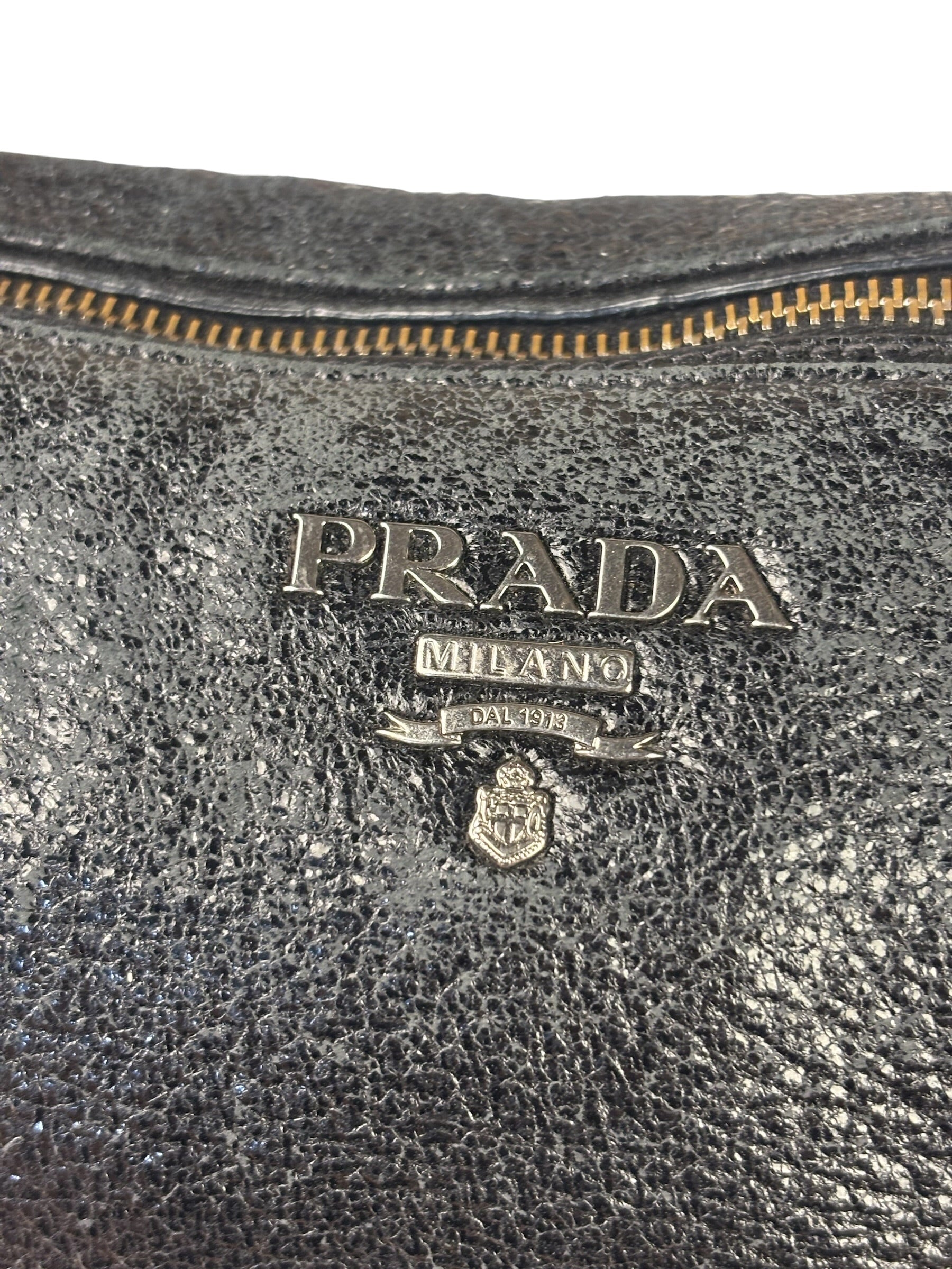 Prada Black Leather Shoulder Bag