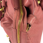 Balenciaga Pink Lambskin Velo Moto Two-Way Bag