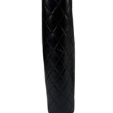 YSL Black Leather Baby Victoire Chain Clutch