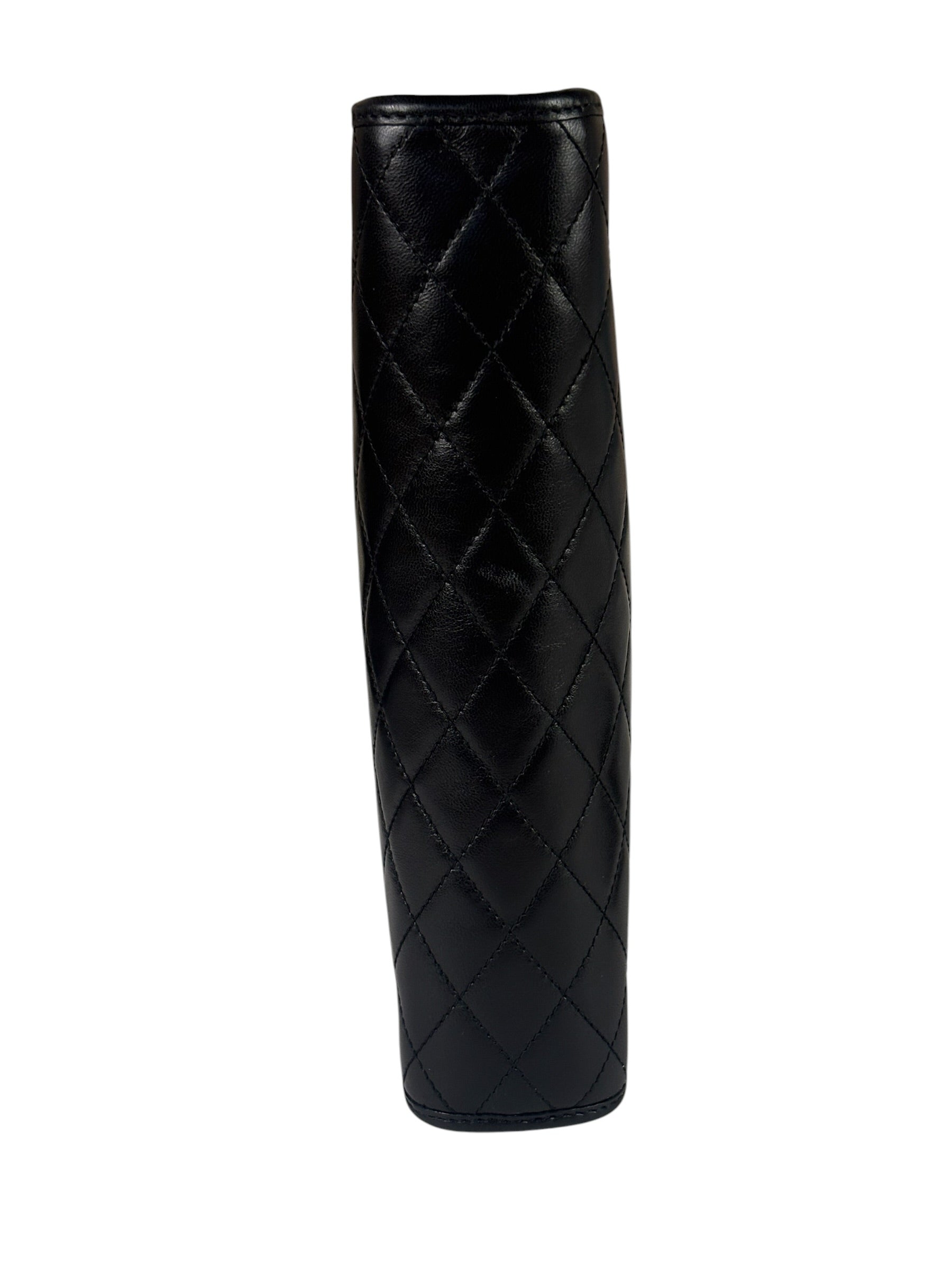 YSL Black Leather Baby Victoire Chain Clutch