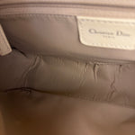Christian Dior Vintage Beige Leather Stitch Saddlebag