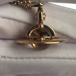 Vivienne Westwood Oval Crystal Stone Medallion Pendant Necklace