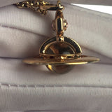 Vivienne Westwood Oval Crystal Stone Medallion Pendant Necklace