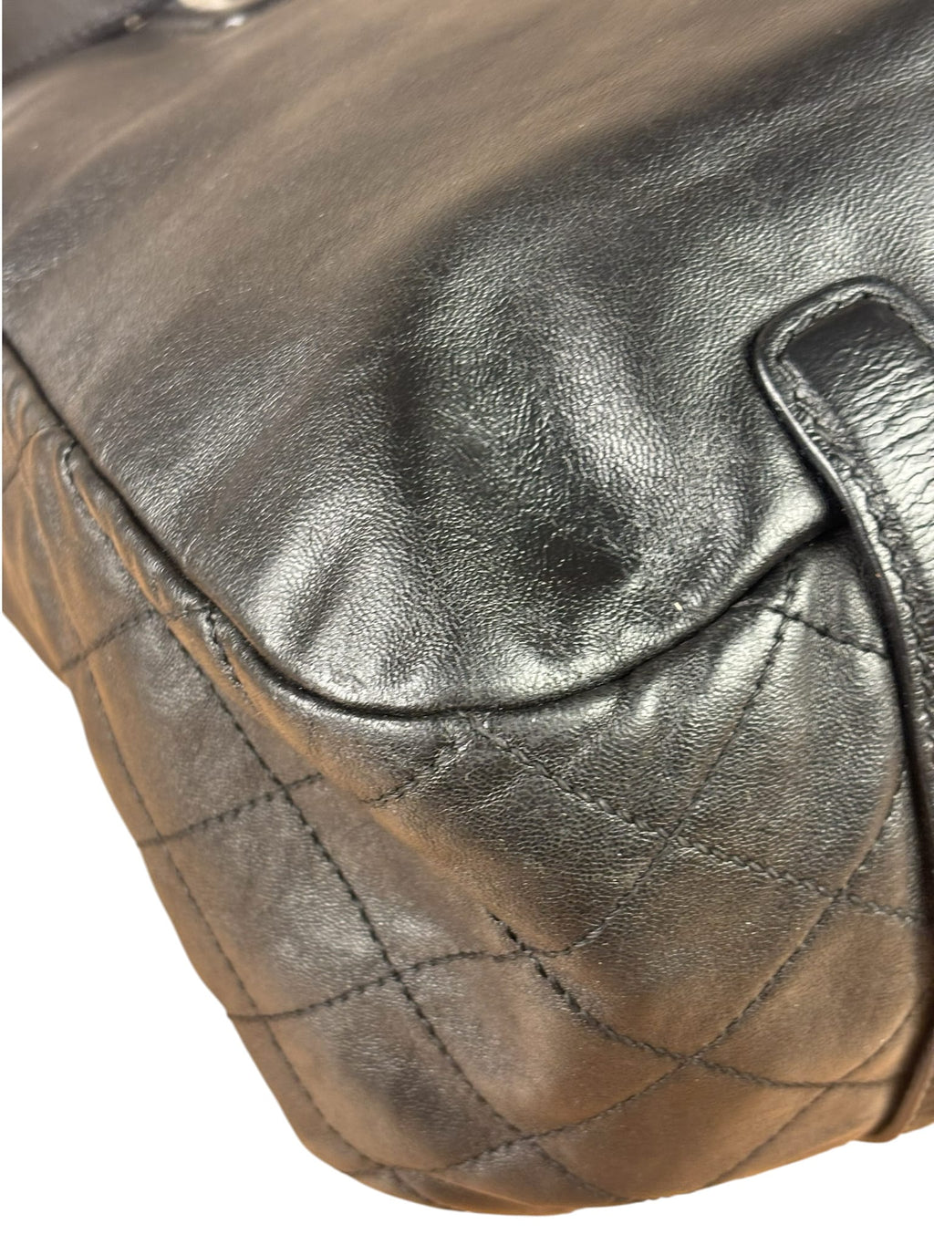 Chanel Black Quilted Leather Medium 2.55 Reissue Tote 2008