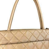Chanel Caviar Quilted Medallion Tote Beige 2002 (Handle Wear)