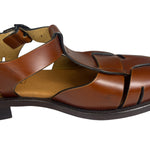 Hereu Brown Leather Pesca Fisherman Sandals