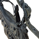 Balenciaga Black Denim Le Cagole XS Shoulder Bag