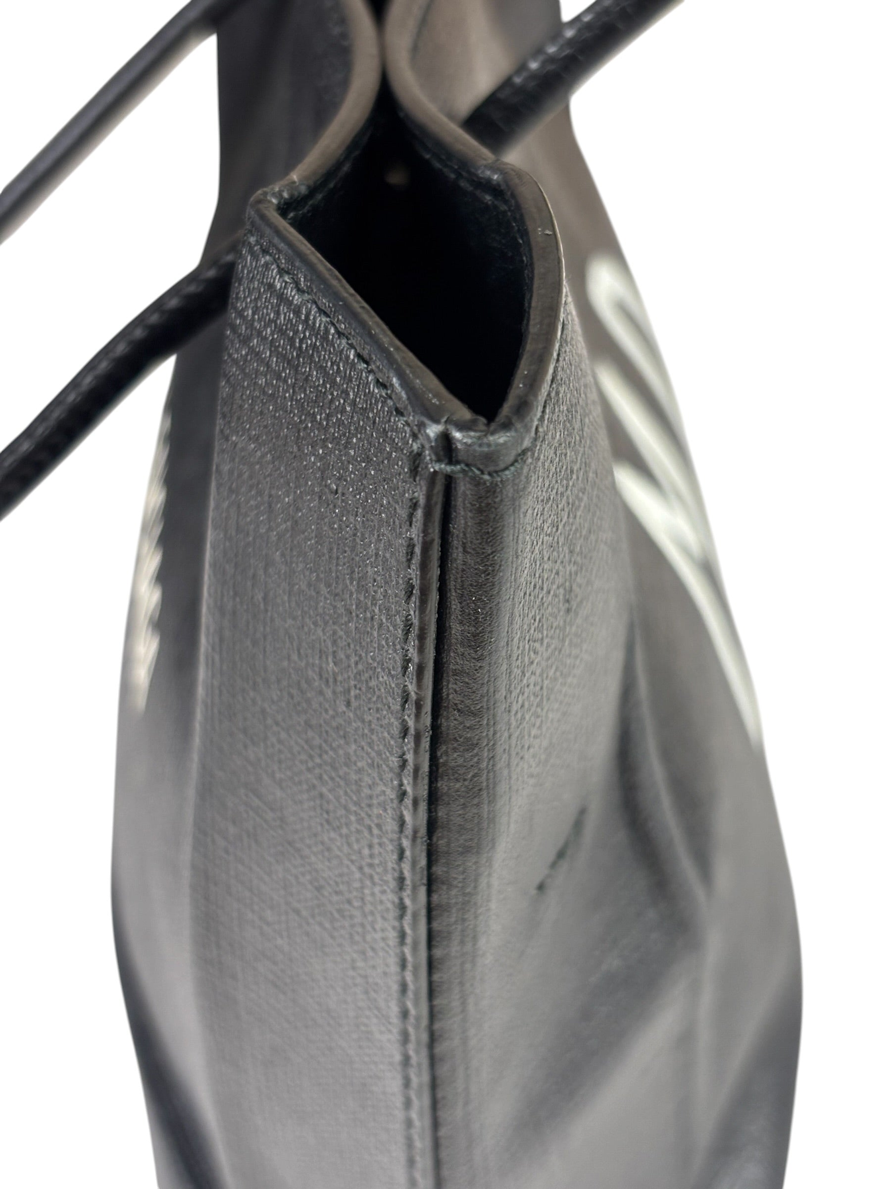 Balenciaga Black Leather Small Shopping Two-Way Tote
