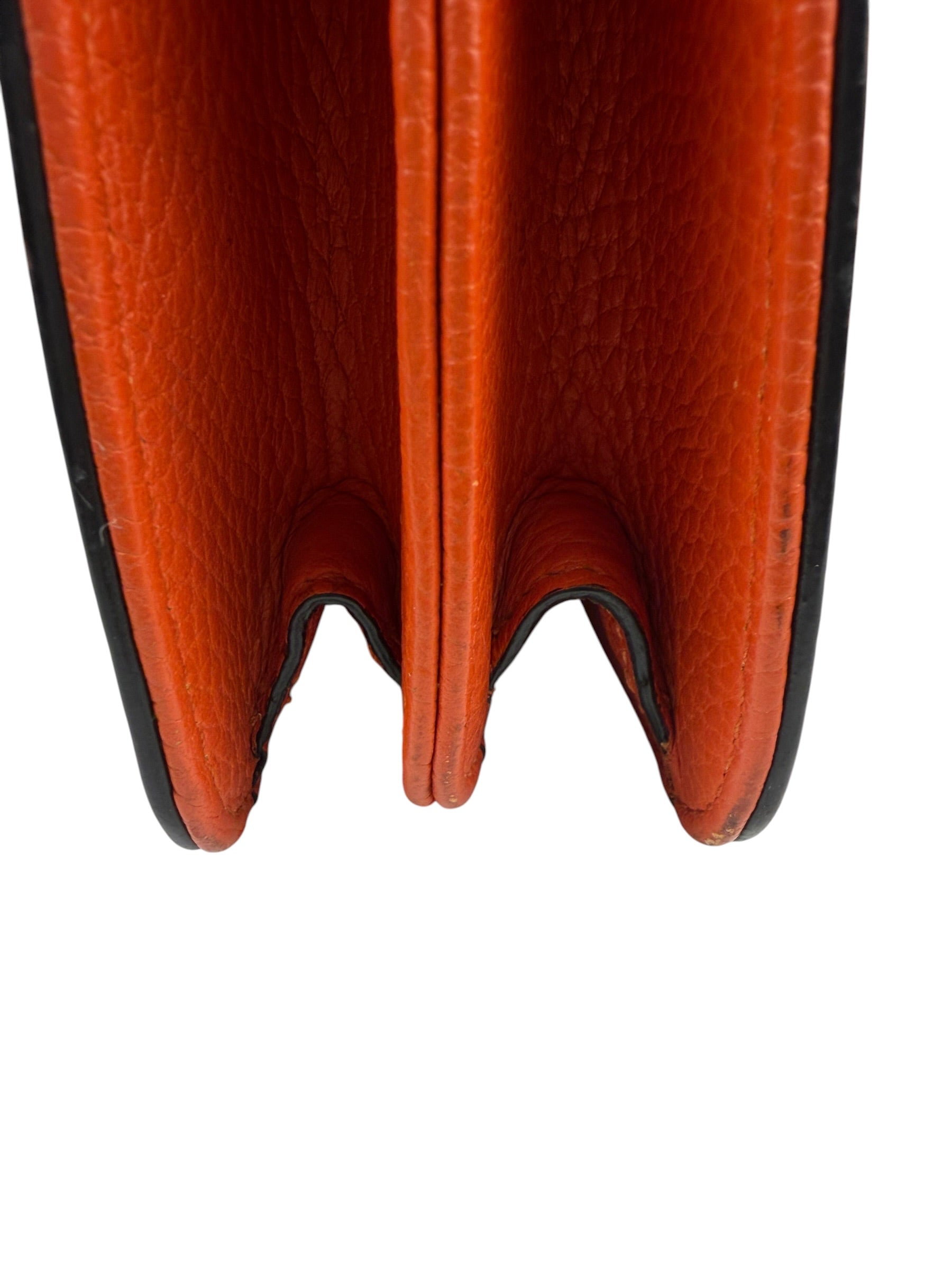 Gucci Orange Leather Small Dollar Interlocking G Shoulder Bag