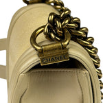 Chanel Beige Leather Boy Stingray Flap Bag 2013