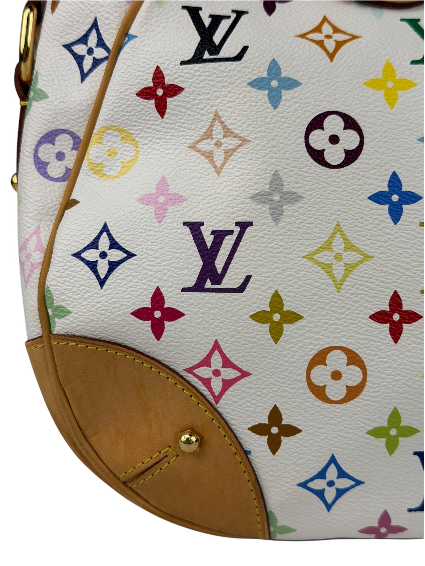Louis Vuitton White Murakami Greta Hobo Shoulder Bag