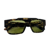 Gucci GG1460S Rectangular Tortoise Acetate Sunglasses