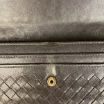 Bottega Veneta Woven Long Wallet Black