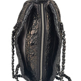 Chanel Black Leather Rock In Moscow Patent Chain Tote Bag 2008