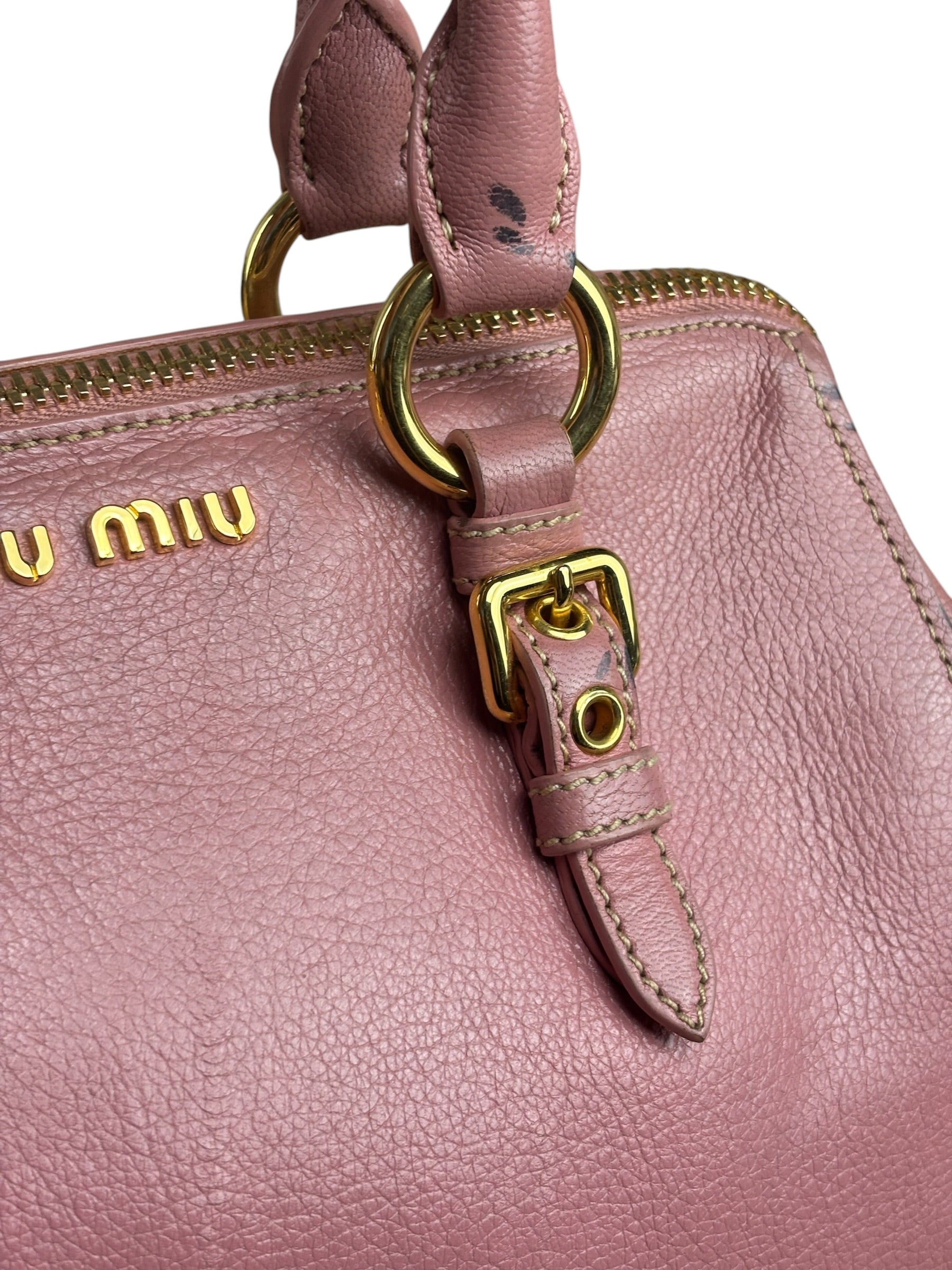 Miu Miu Pink Leather Two-Way Bag