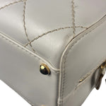 Chanel White CC Lambskin Wild Stitch Handbag 2003