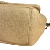 Chanel 2012 Diamond Chain Beige Single Flap