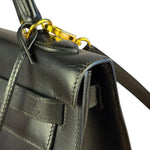 Hermes Kelly 32 Black Box Leather 1991