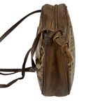 Fendi Vintage Brown PVC Leather Zucca Crossbody Bag