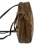 Fendi Vintage Brown PVC Leather Zucca Crossbody Bag