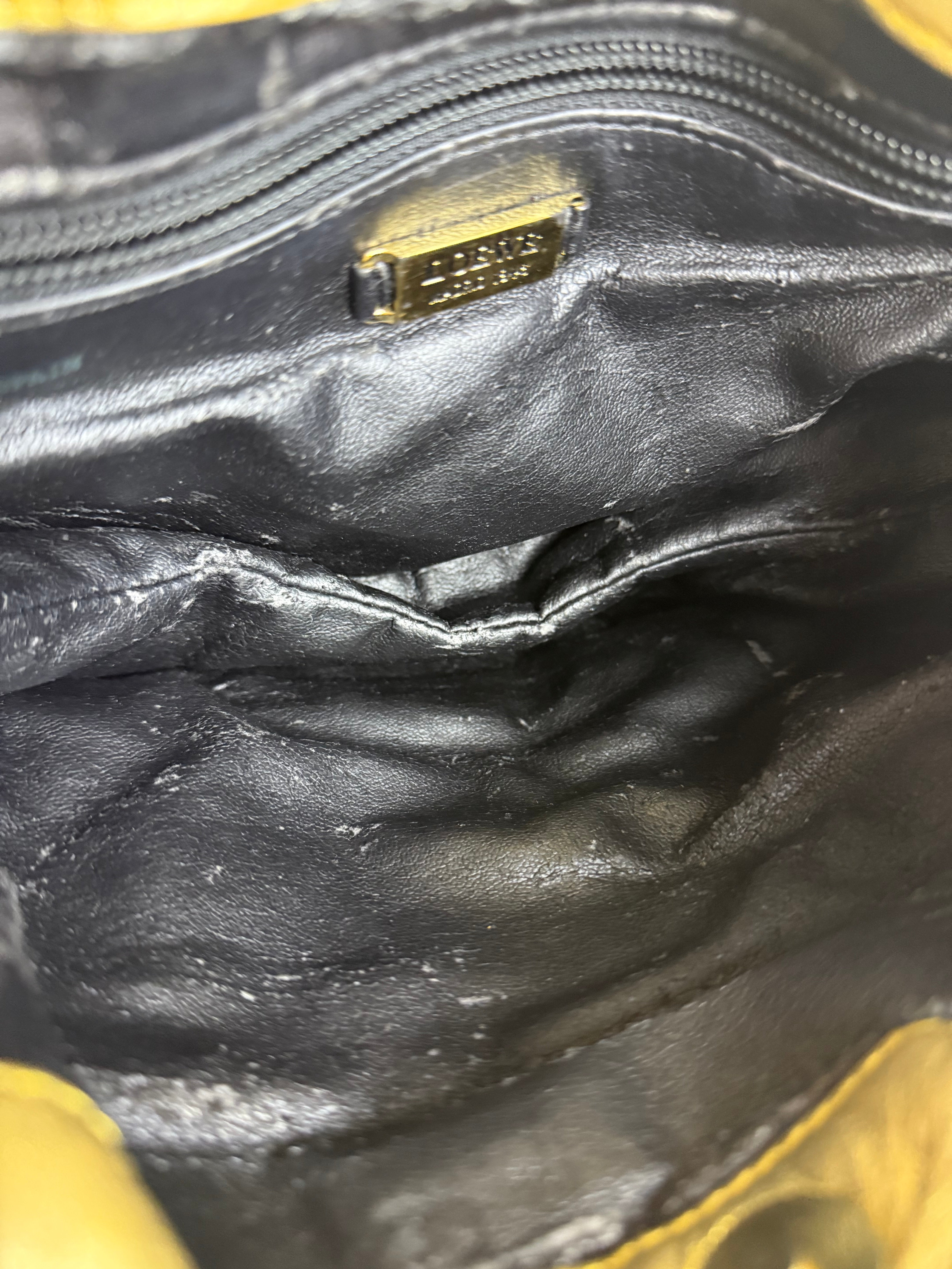 Loewe Gold Leather Anagram Shoulder Bag