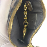 Fendi Brown Leather FF Zip Coin/Card Case