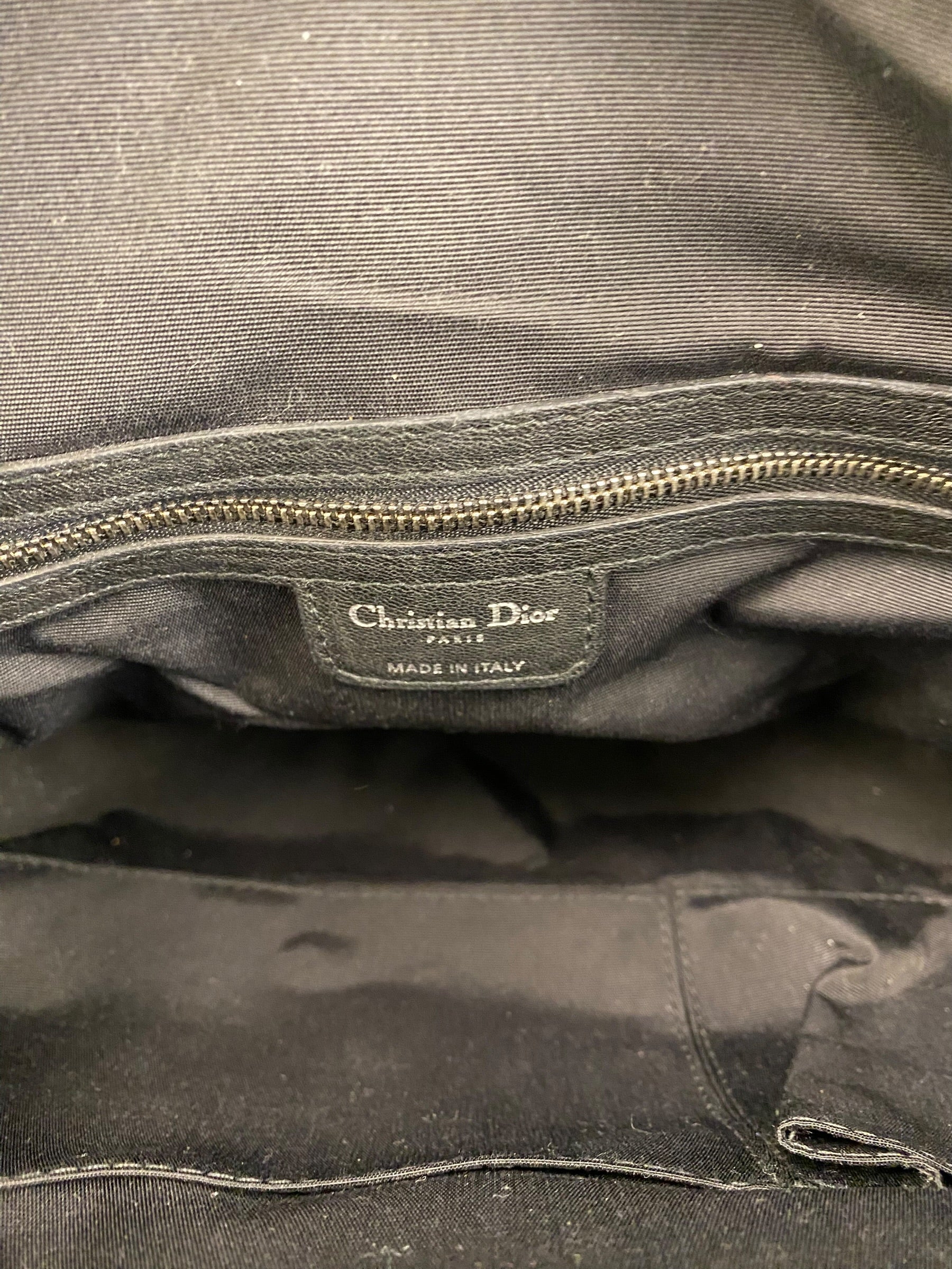 Christian Dior Karenina Leather Handbag Black