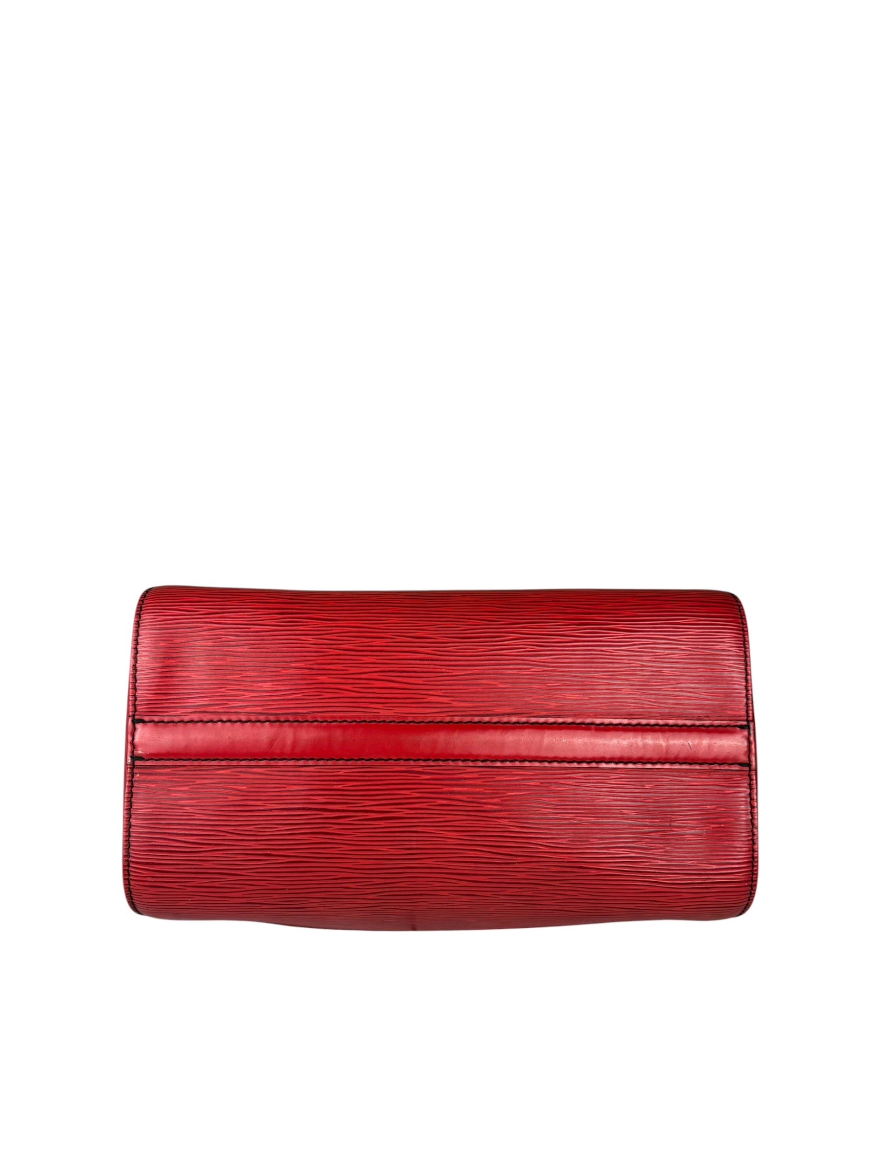 Louis Vuitton Castillian Red Epi Leather Speedy Mini Handbag