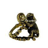 Gucci Faux Pearl Monkey Ring