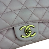 Chanel Pink CC Quilted Timeless Classique Flap 2015