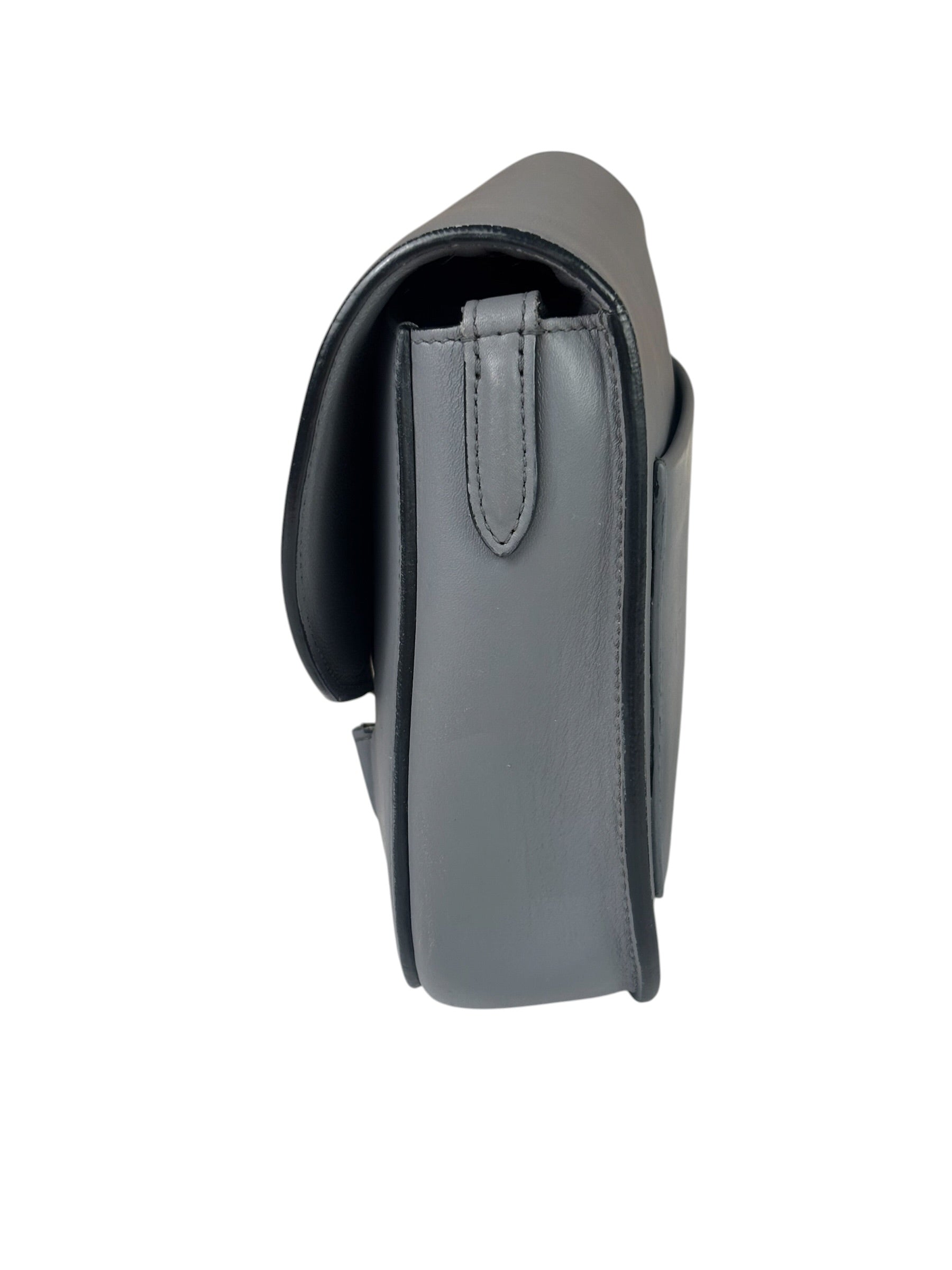 Celine Grey Leather Trotteur Small Crossbody Bag