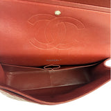 Chanel Burgundy Quilted Leather Jumbo Classic Double Flap Bag 2011