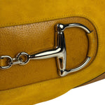 Gucci Mustard Yellow Suede/Leather Trim Hasler Horsebit Hobo Bag