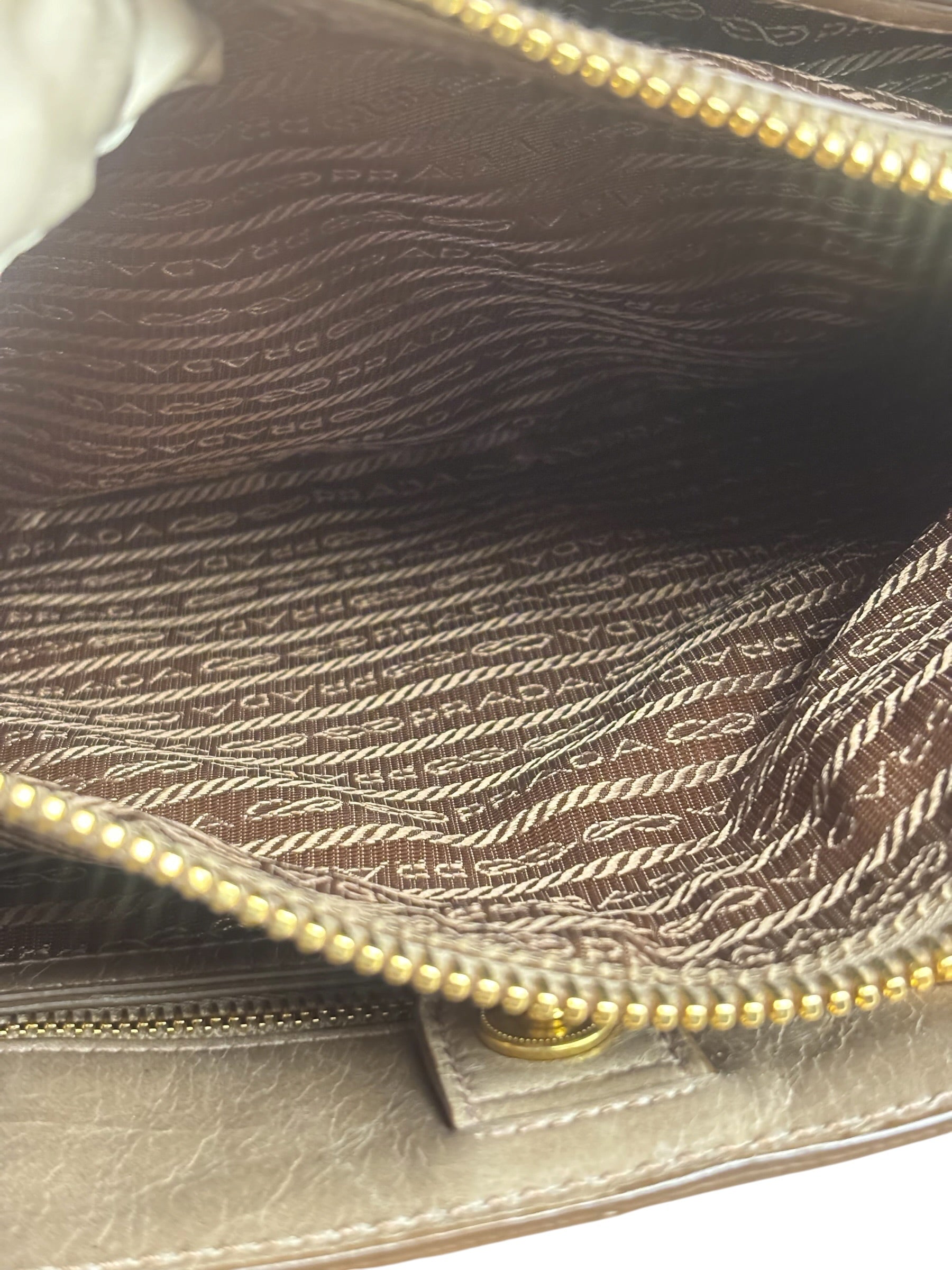 Prada Vitello Shine 2Way Tote Bag