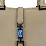 Gucci Vintage Beige Leather Jackie Tote Bag