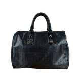Gucci GG Black Leather Joy Boston Imprime Hand Bag