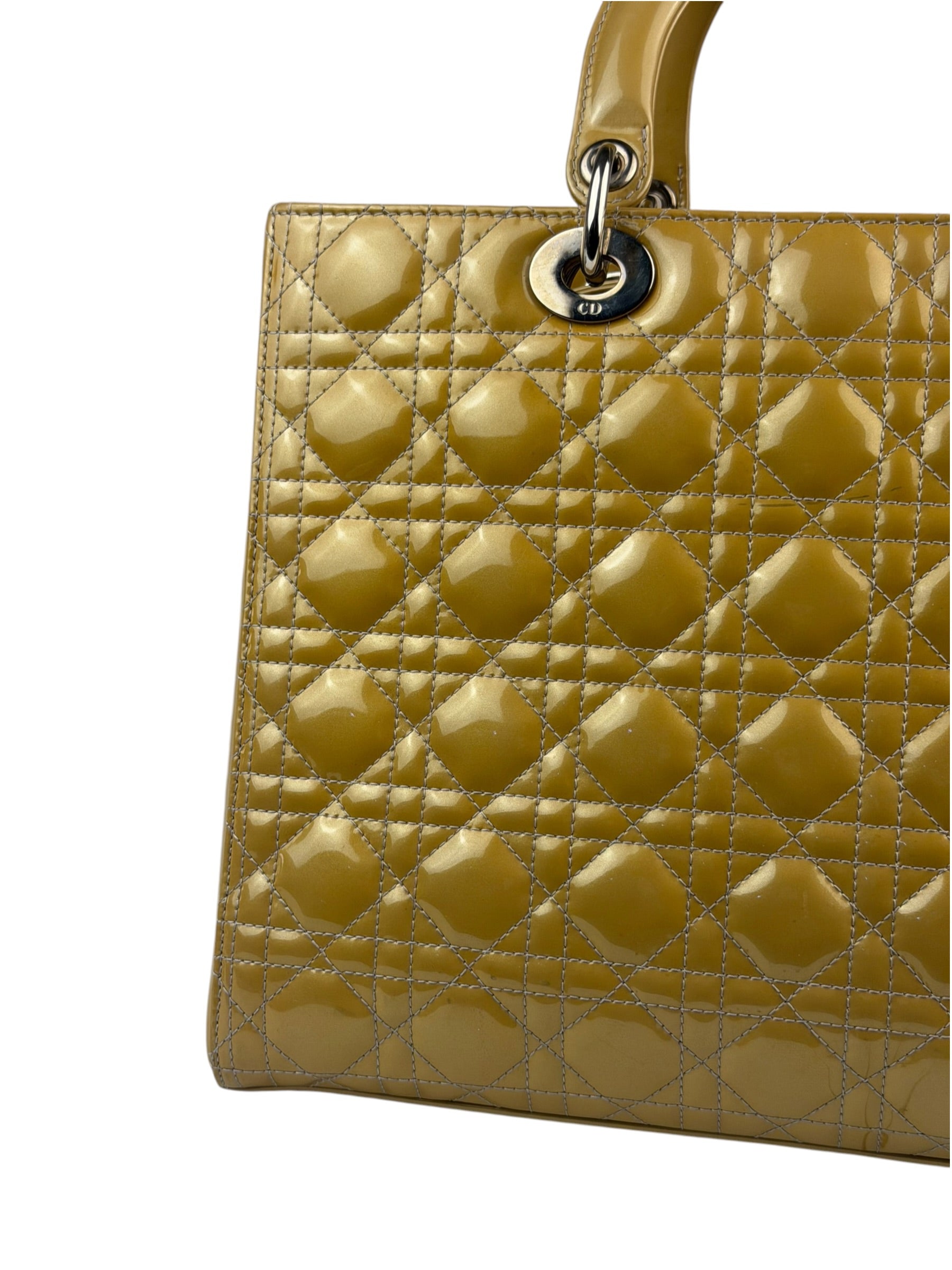 Christian Dior Gold Patent L Lady Dior