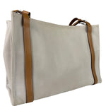 Hermes Beige/Brown Leather Trim Cabalicol Tote
