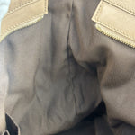 Gucci Vintage Beige Leather Ruched Handle Tote