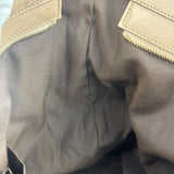 Gucci Vintage Beige Leather Ruched Handle Tote