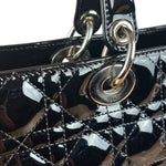 Christian Dior Black Cannage Quilted Leather Medium Lady Dior Handbag