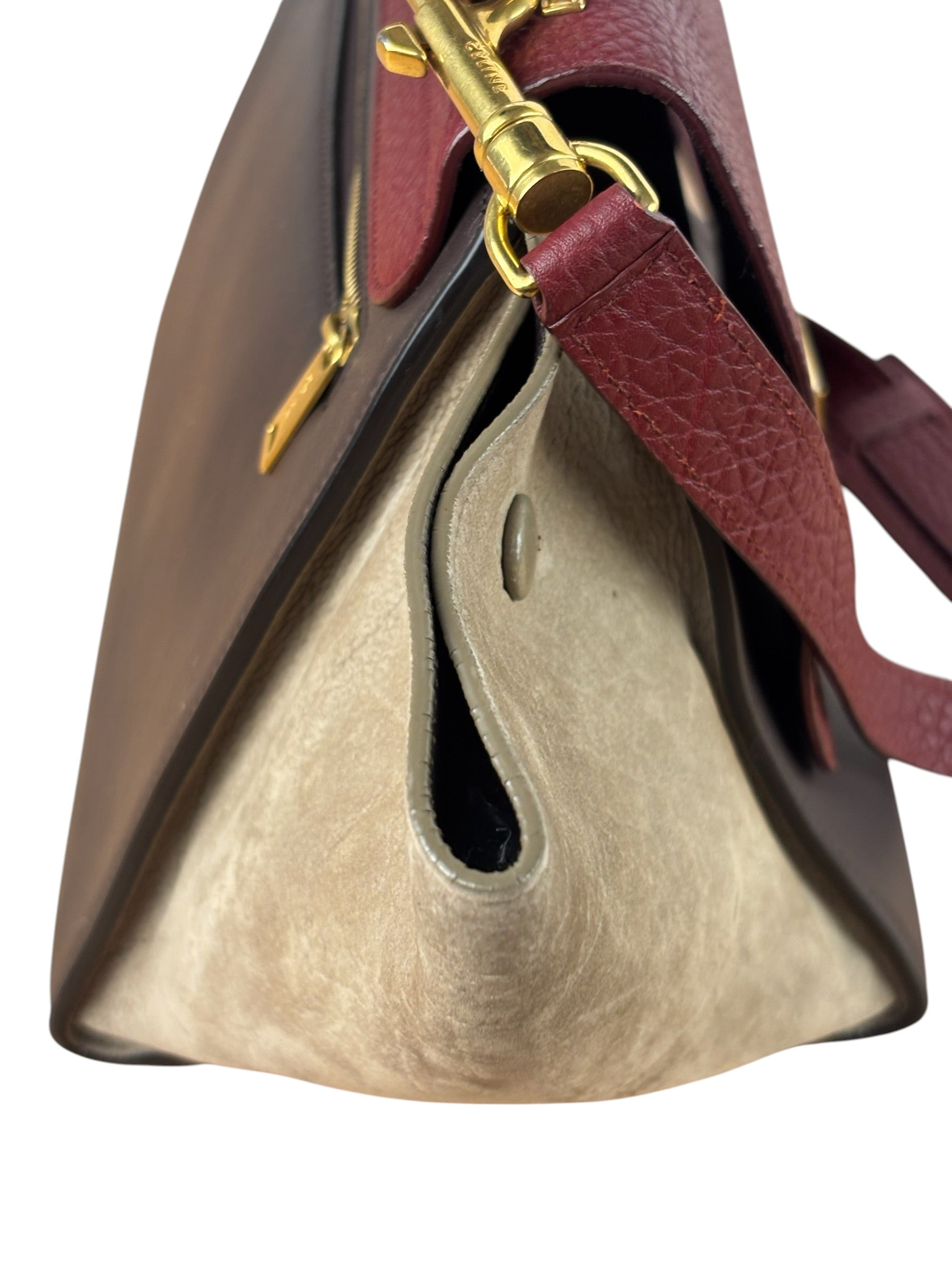 Celine Colorblock Leather/Suede Two-Way Bag