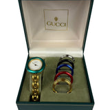 Gucci Interchangeable Bezel Gold Plated Link Band