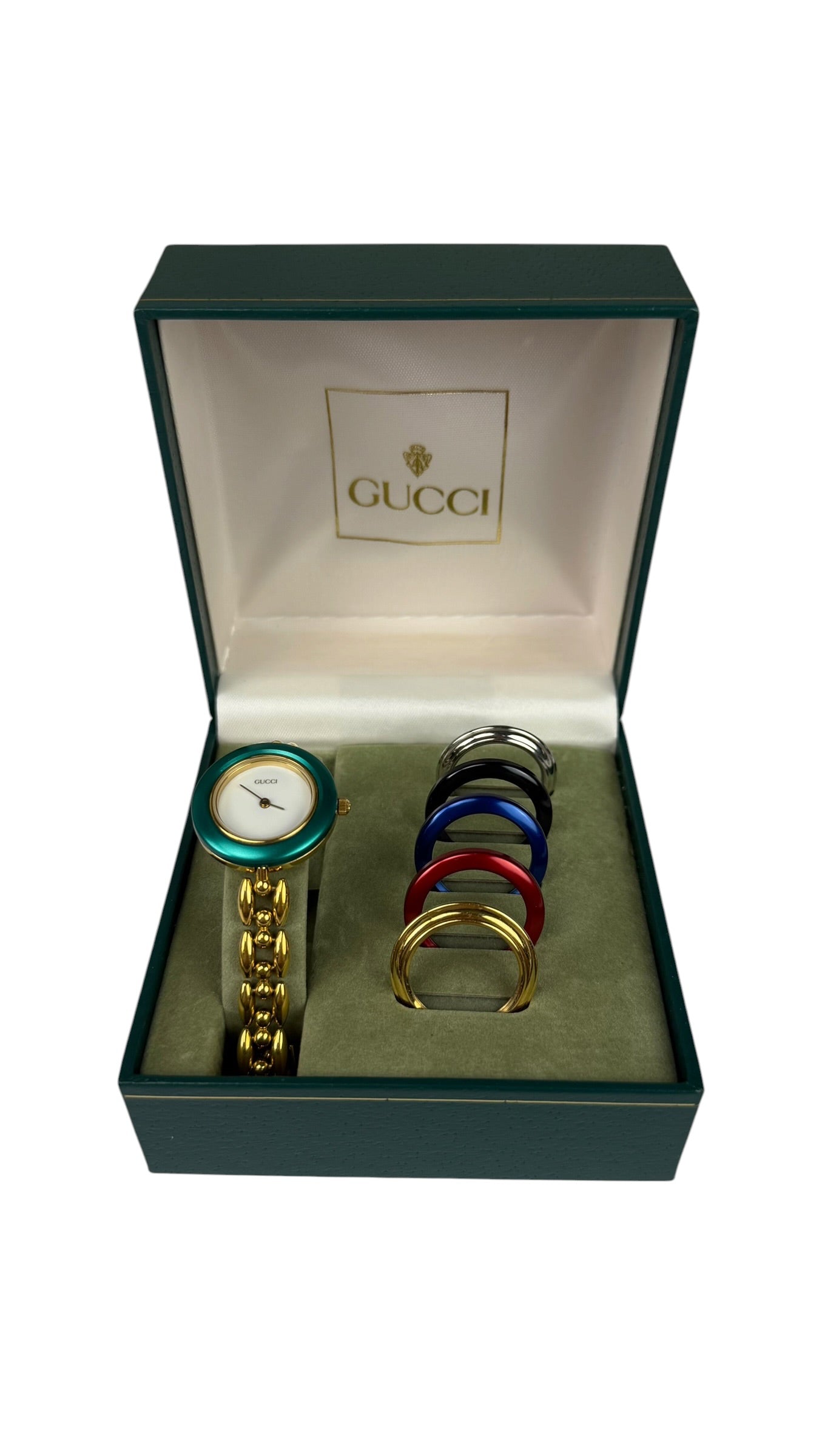 Gucci Interchangeable Bezel Gold Plated Link Band