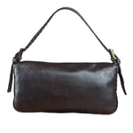 Fendi Selleria Brown Leather Stitched Baguette