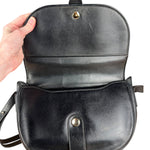 Dior Black Leather Vintage Flap Shoulder Bag