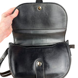 Dior Black Leather Vintage Flap Shoulder Bag